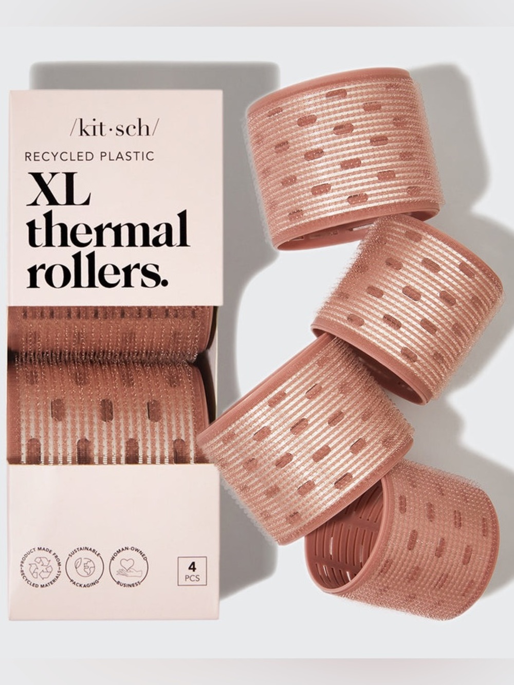 Kitsch NIB XL Thermal Rollers 4pc Set -$16 Retail